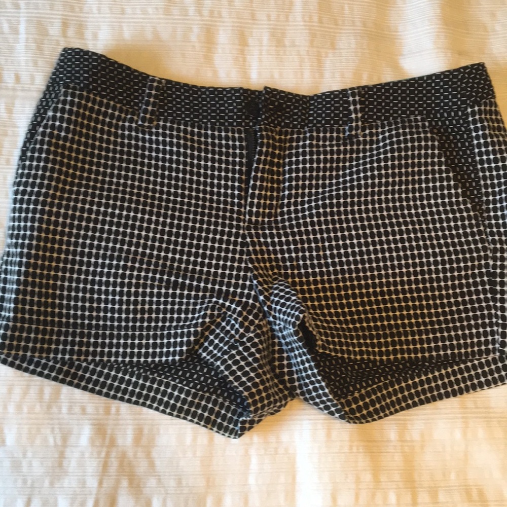 Black and white shorts